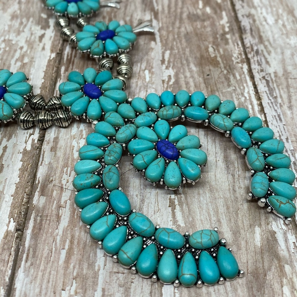 COPY - Statement Squash Blossom Necklace Set